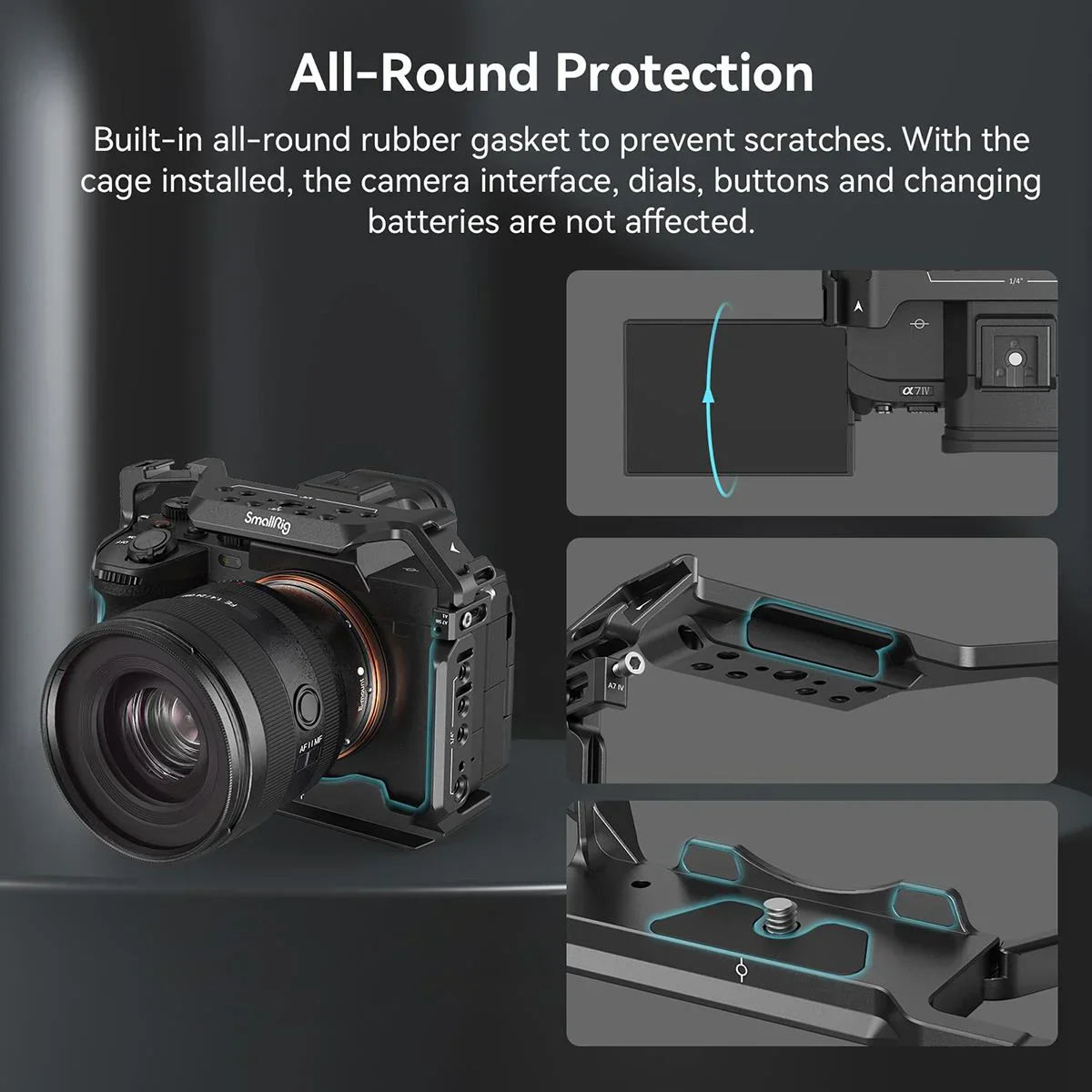 SmallRig Full Cage for Sony Alpha 7R V / Alpha 7 IV / Alpha 7S III / Alpha 1 / Alpha 7R IV - Image 4