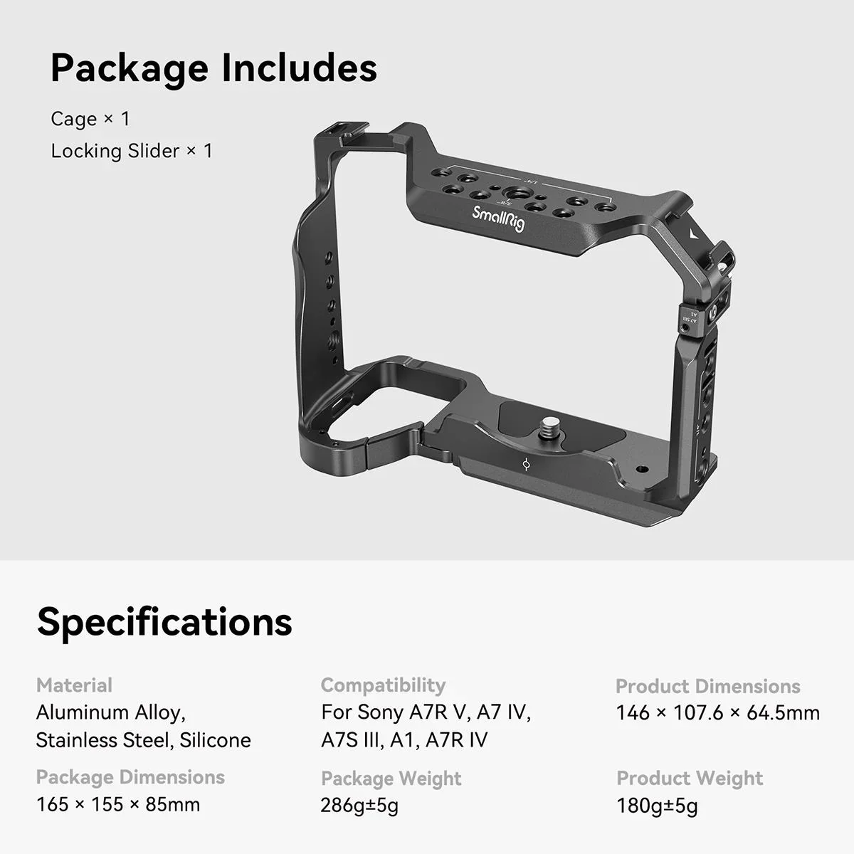 SmallRig Full Cage for Sony Alpha 7R V / Alpha 7 IV / Alpha 7S III / Alpha 1 / Alpha 7R IV - Image 7