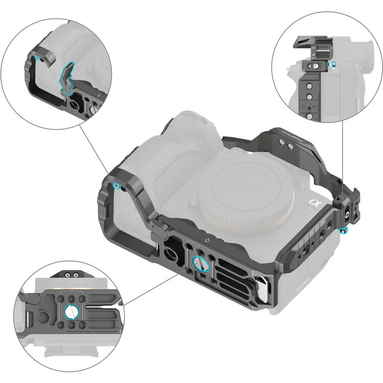 SmallRig HawkLock Quick Release Cage for Sony 7R V / 7 IV / 7S III / A1 / 7R IV - Image 4