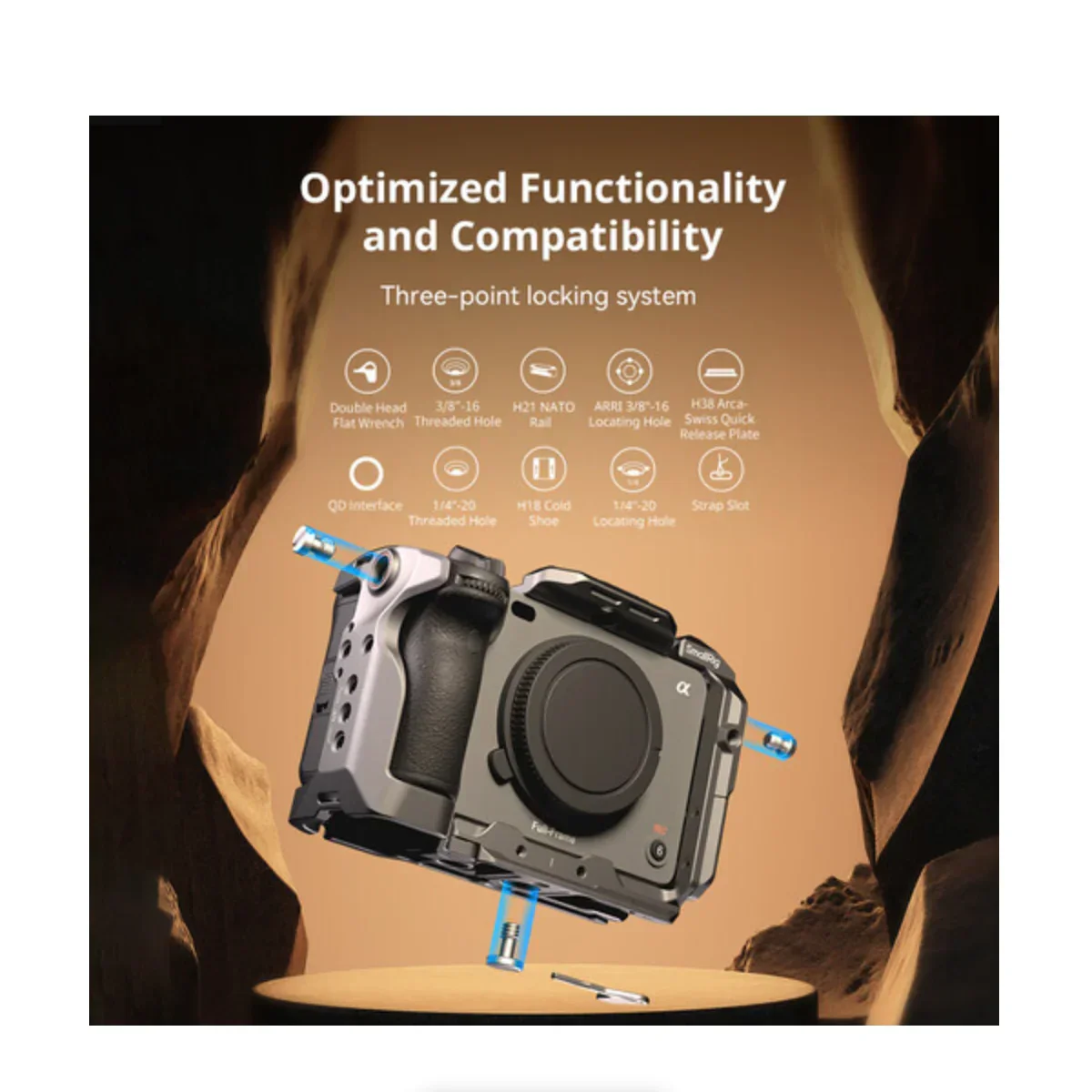 SmallRig HawkLock Quick Release Cage Kit for Sony FX3 / FX30 - Image 14