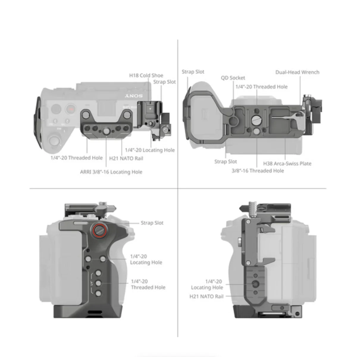SmallRig HawkLock Quick Release Cage Kit for Sony FX3 / FX30 - Image 4