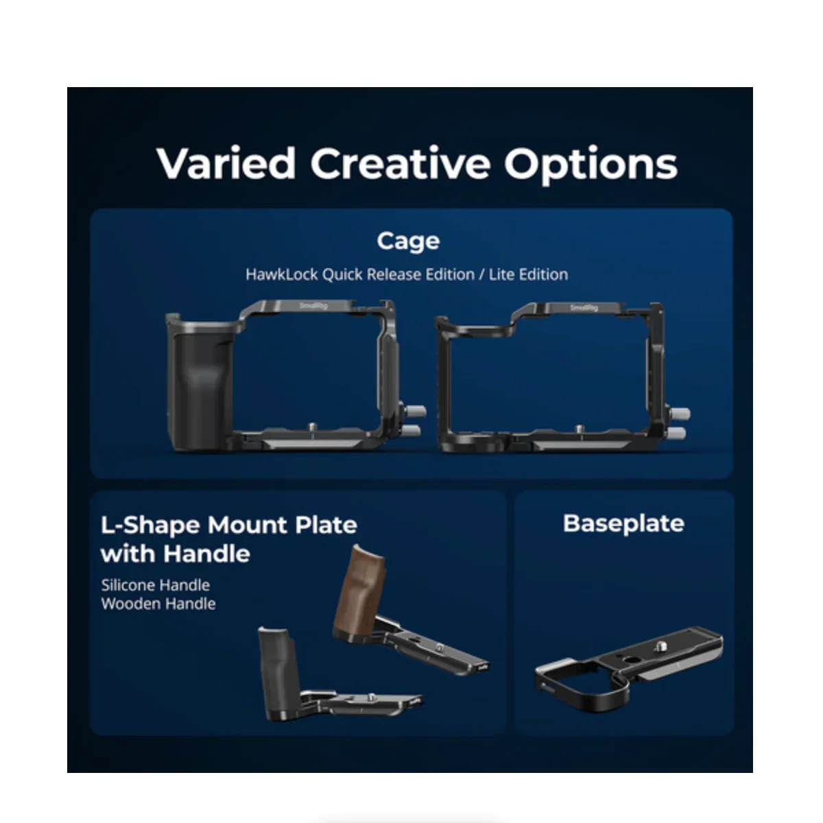 SmallRig L-Shape Mount Plate with Wooden Handle for Sony ZV-E10 II - Image 8