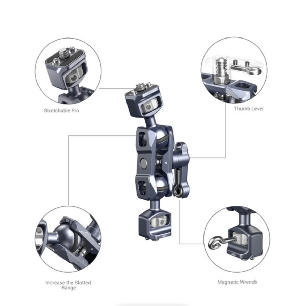 SmallRig Magic Arm with Dual Ball Heads (1/4"-20 Screws) - Image 5