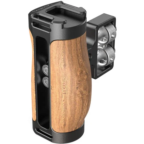 SmallRig Mini Wood Side Handle with Dual 1/4"-20 Screw Mount - Image 2