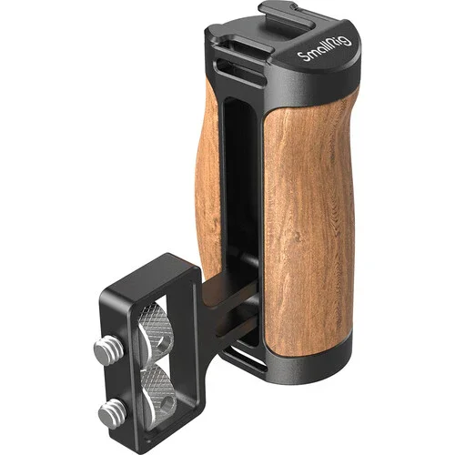 SmallRig Mini Wood Side Handle with Dual 1/4"-20 Screw Mount - Image 6