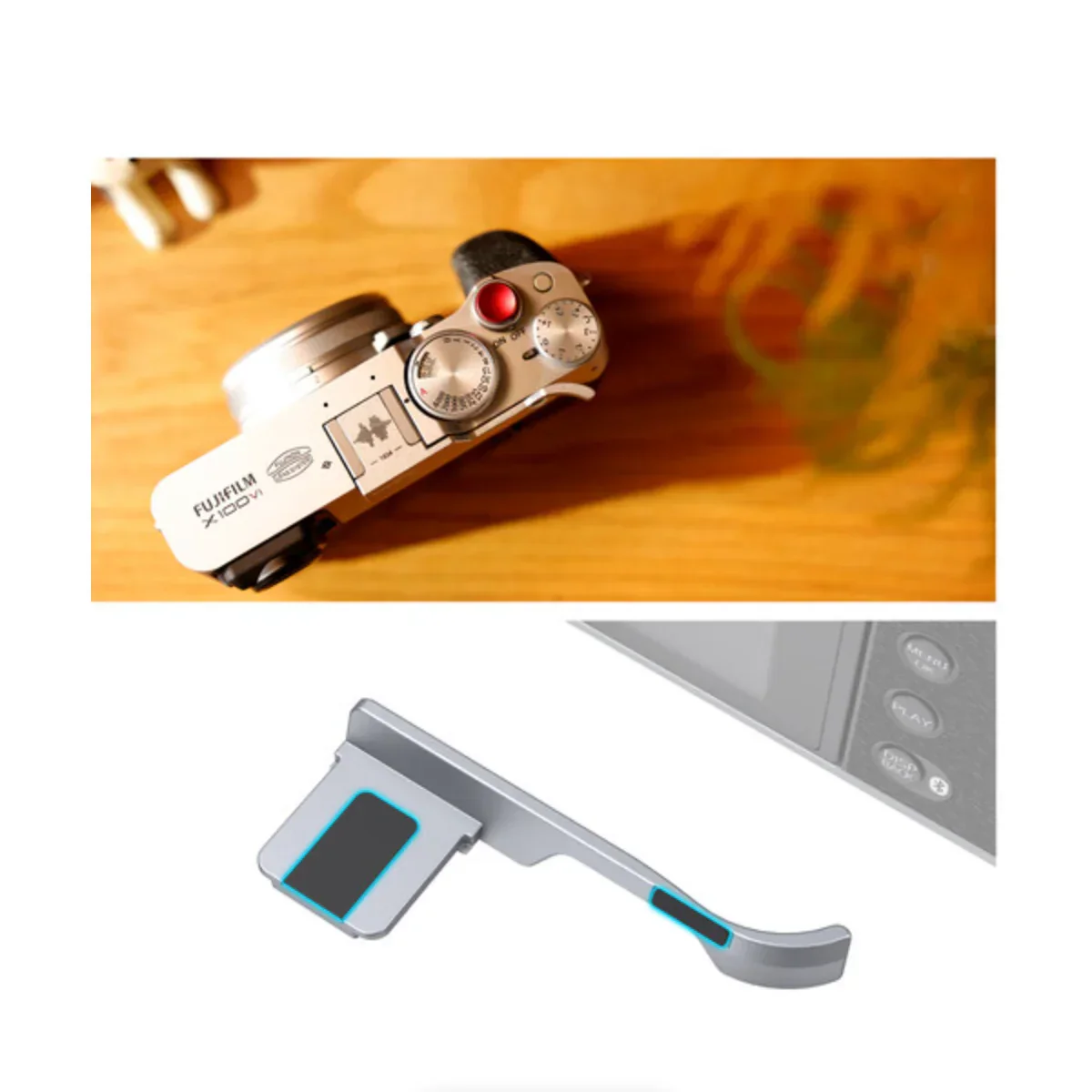 SmallRig Thumb Grip for FUJIFILM X100VI/X100V (Silver) - Image 6