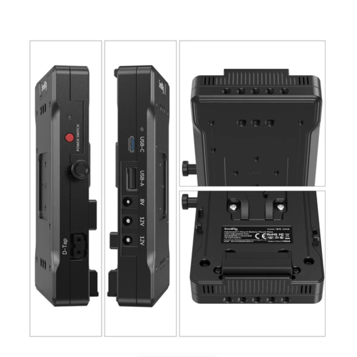 SmallRig V-Mount Battery Adapter Plate with 15mm LWS Rod Clamp & Adjustable Arm - Image 3
