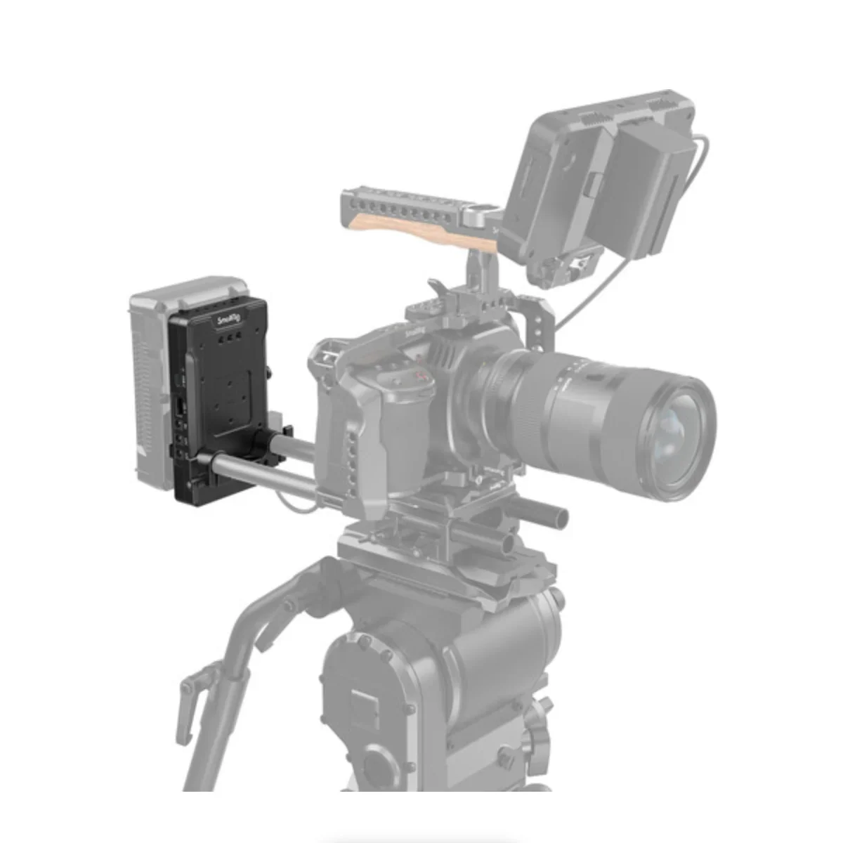 SmallRig V-Mount Battery Adapter Plate with Dual 15mm Rod Clamp - Image 6