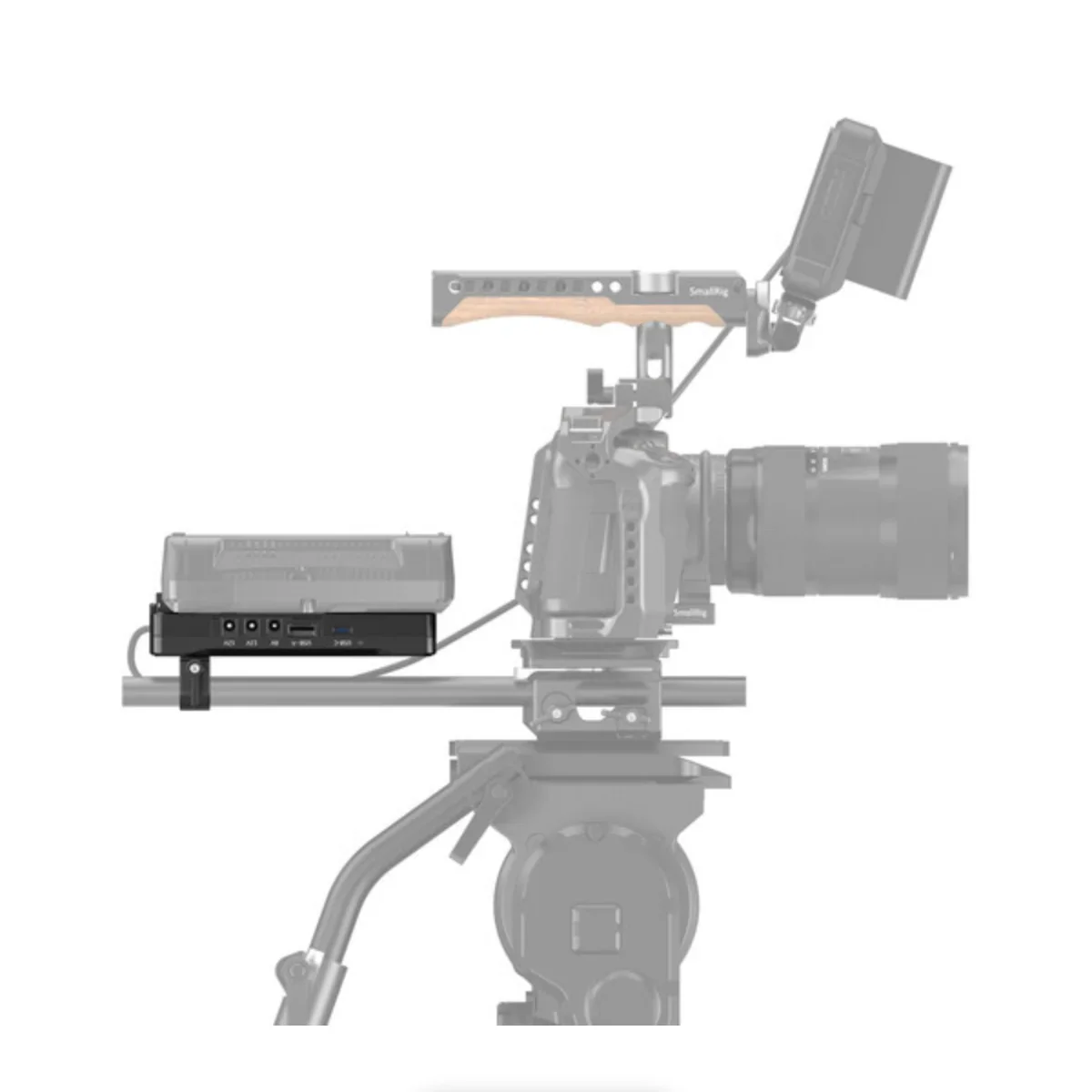 SmallRig V-Mount Battery Adapter Plate with Dual 15mm Rod Clamp - Image 7
