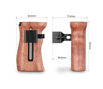 SmallRig Wooden Side Handle with NATO Clamp - Image 2