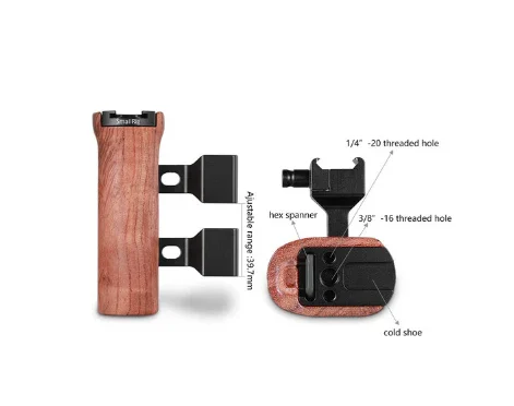 SmallRig Wooden Side Handle with NATO Clamp - Image 3