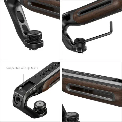 SmallRig Wooden Top Handle with 1/4"-20 & 3/8"-16 Locating Screw - Image 5