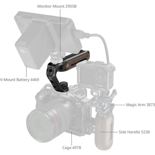 SmallRig Wooden Top Handle with 1/4"-20 & 3/8"-16 Locating Screw - Image 9