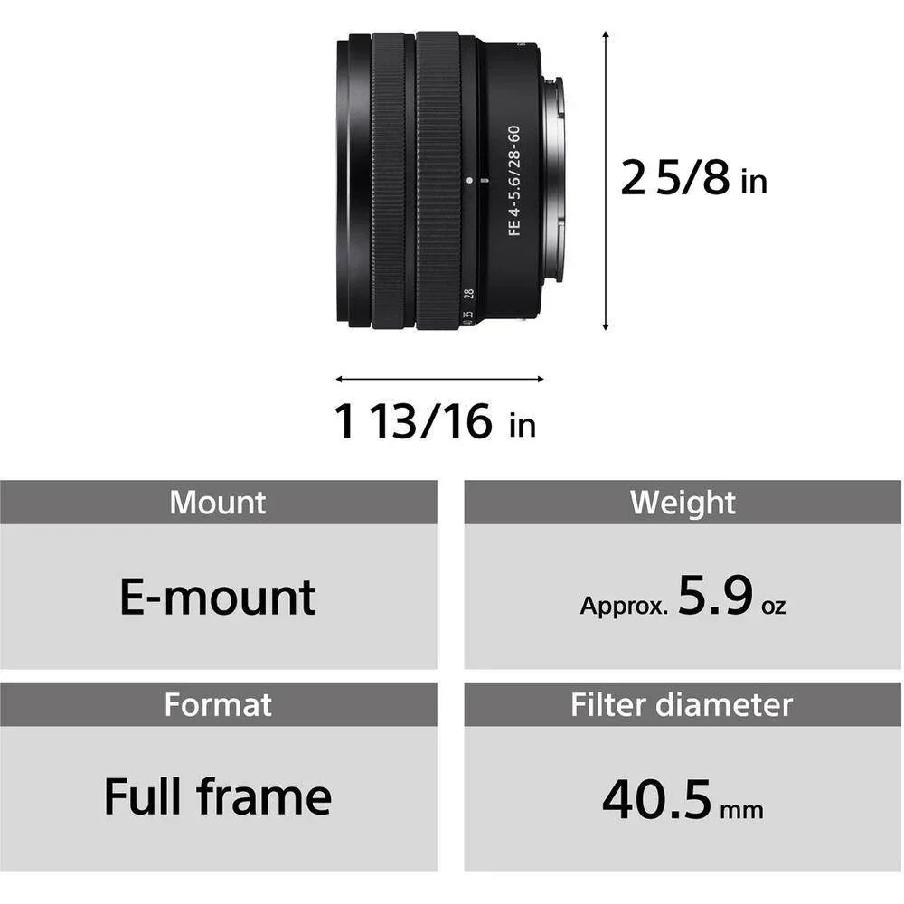 Sony FE 28-60mm f/4-5.6 Lens - Image 2
