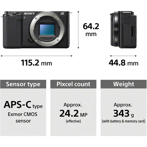 Sony ZV-E10 Mirrorless Camera with PZ 16-50mm f/3.5-5.6 OSS II Lens (Black) - Image 11