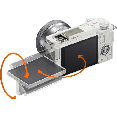 Sony ZV-E10 Mirrorless Camera with PZ 16-50mm f/3.5-5.6 OSS II Lens (White) - Image 4