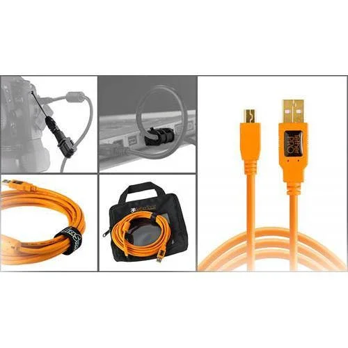 Tether Tools Starter Tethering Kit with USB 2.0 Mini-B 5-Pin Cable (Orange)