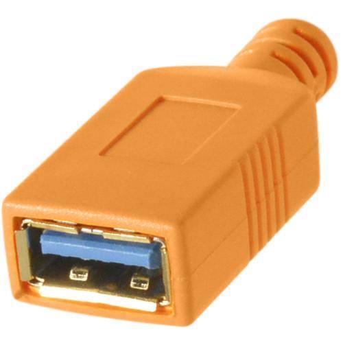 Tether Tools TetherPro USB Type-C to USB Type-A Extension Cable (15', Orange) - Image 3