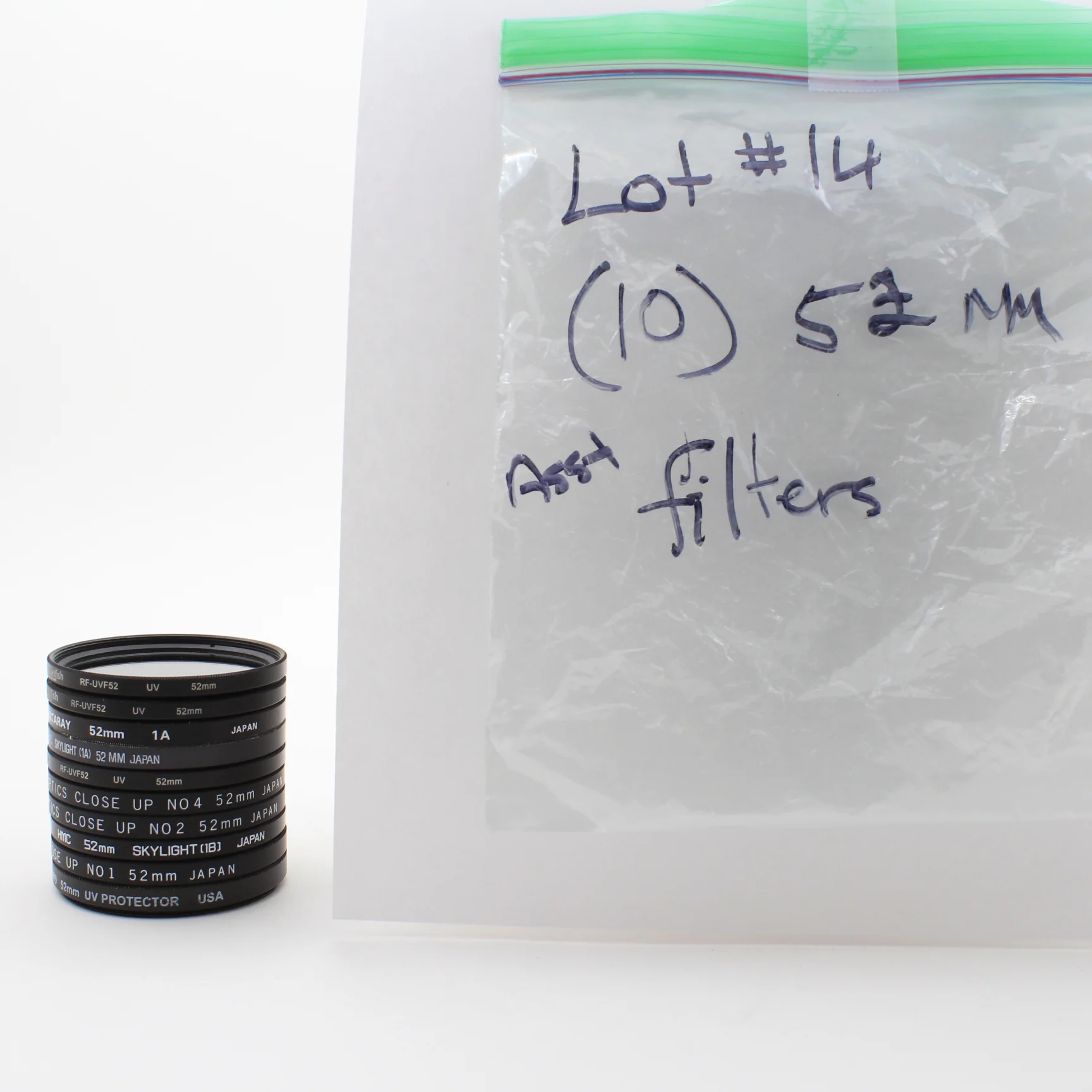 * USED * Lot #14 (10) 52mm Lens Filters