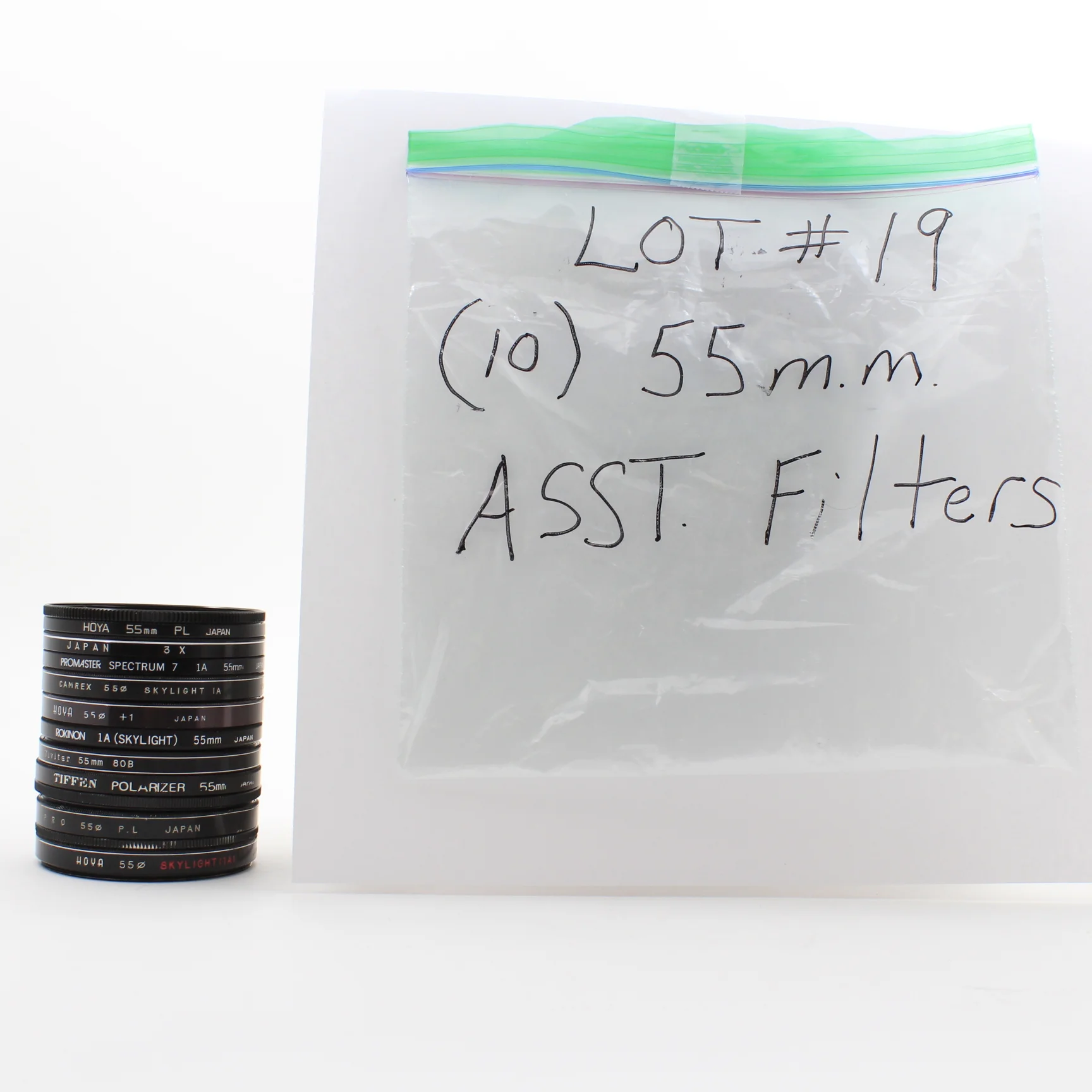 * USED * Lot #19 (10) 55mm Lens Filters