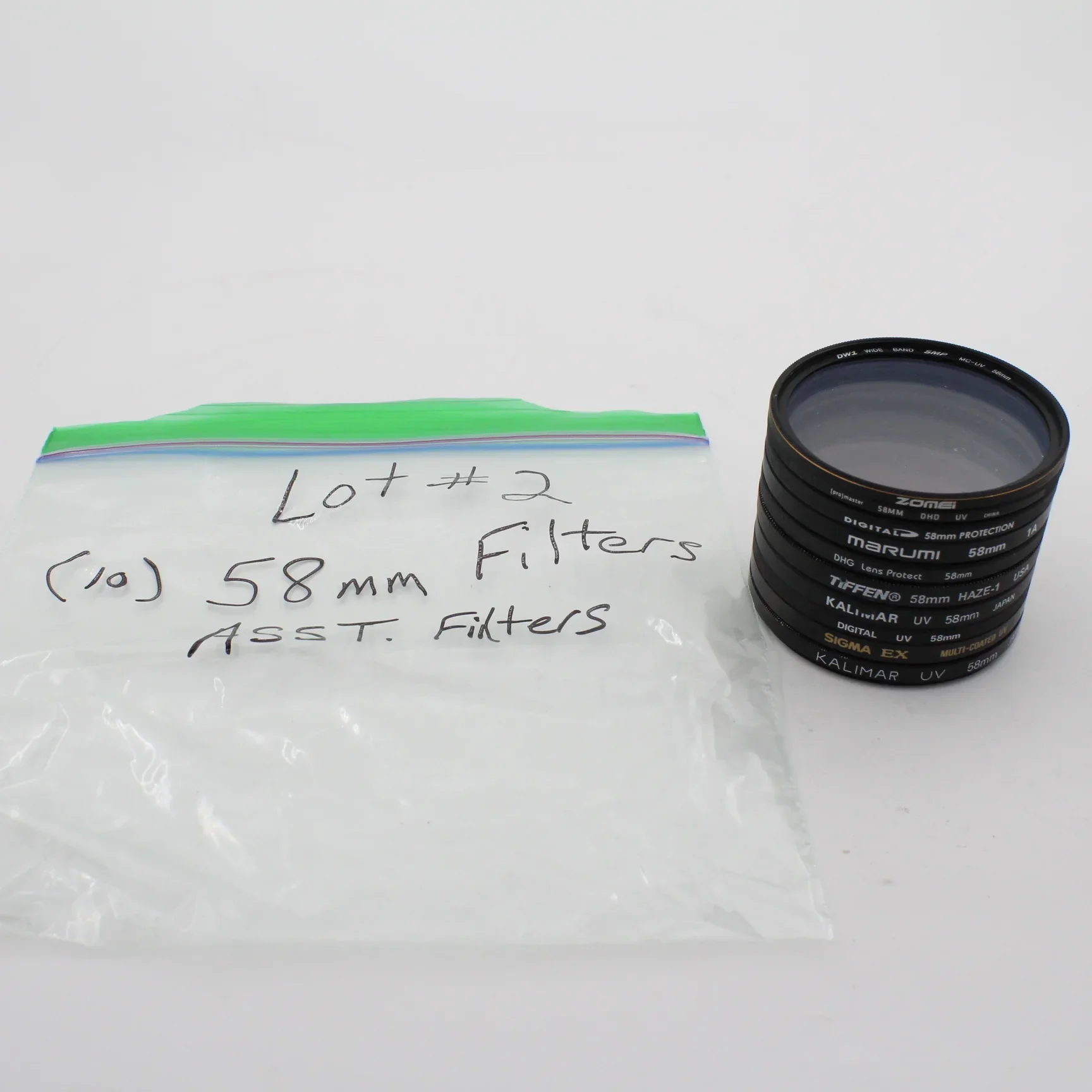 * USED * Lot #2 (10) 58mm Lens Filters