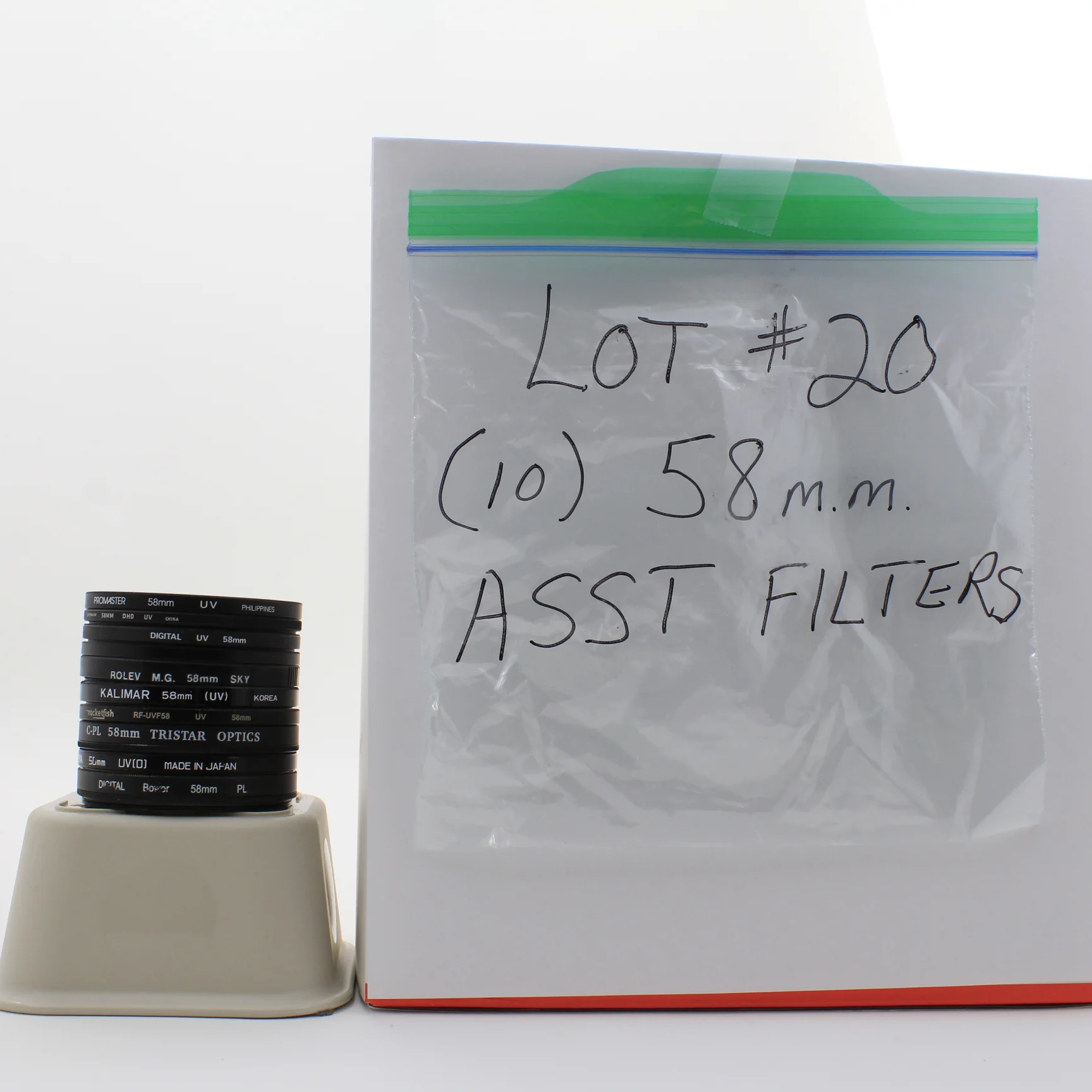 * USED * Lot #20 (10) 58mm Lens Filters