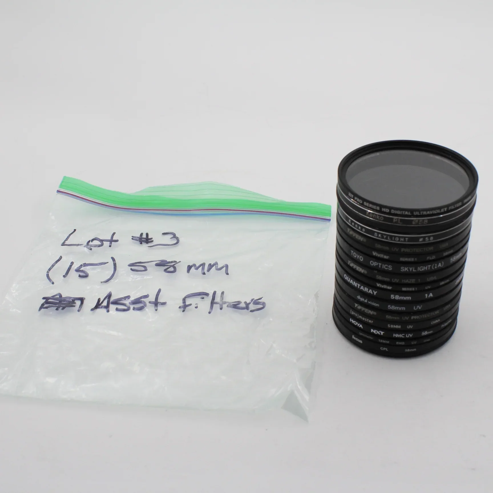 * USED * Lot #3 (15) 58mm Lens Filters