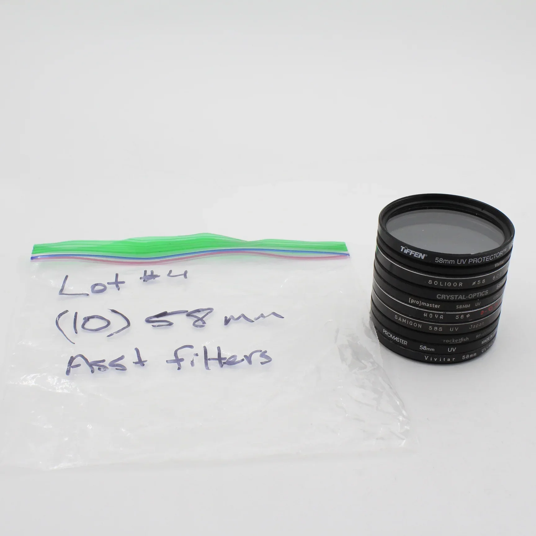 * USED * Lot #4 (10) 58mm Lens Filters