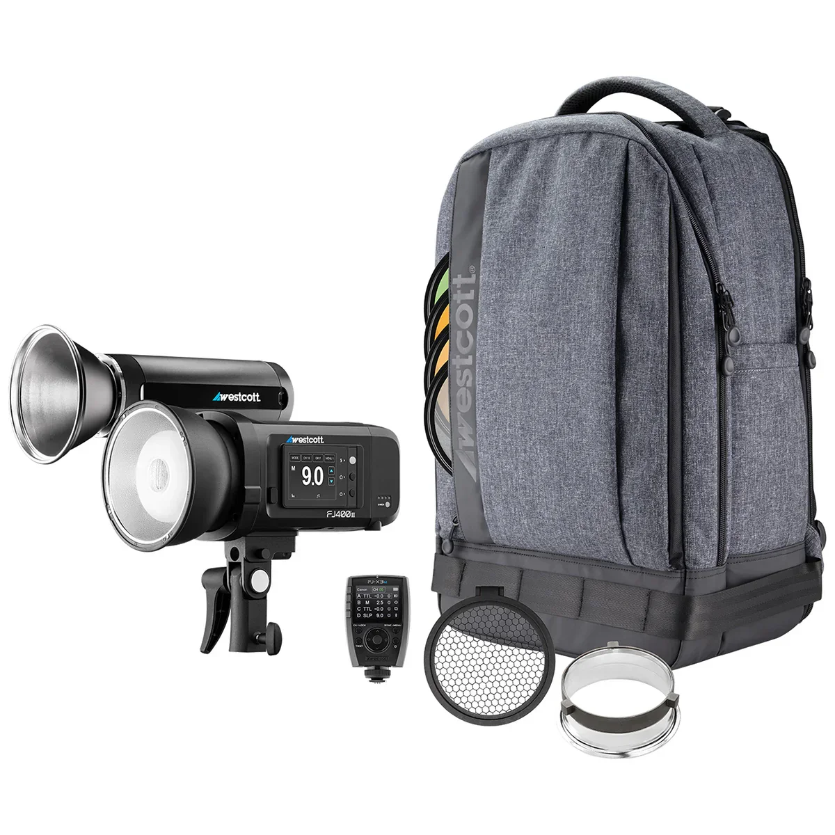 Westcott FJ Wireless 2-Light Portable Portrait Flash Kit w/ FJ-X3 M Universal Wireless Trigger