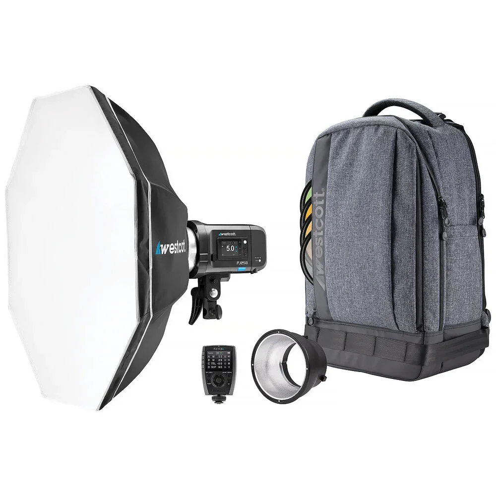 Westcott FJ250 Strobe 1-Light Backpack Kit with FJ-X3 M Multi-Brand Wireless Trigger