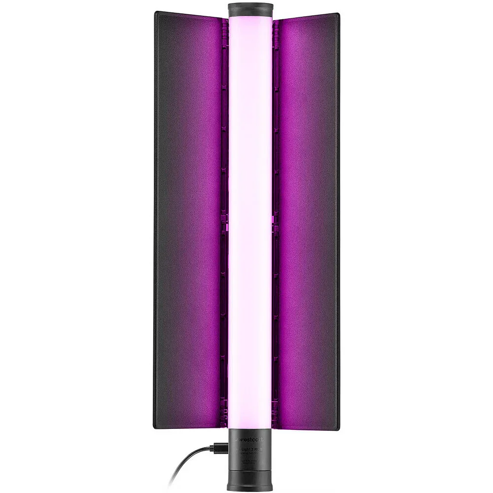 Westcott Ice Light 3 - RGB LED Tube Light w/ Battery Grip & Barndoors Kit - Image 4