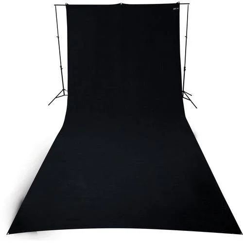 Westcott Wrinkle-Resistant Backdrop - Rich Black (9' x 20')