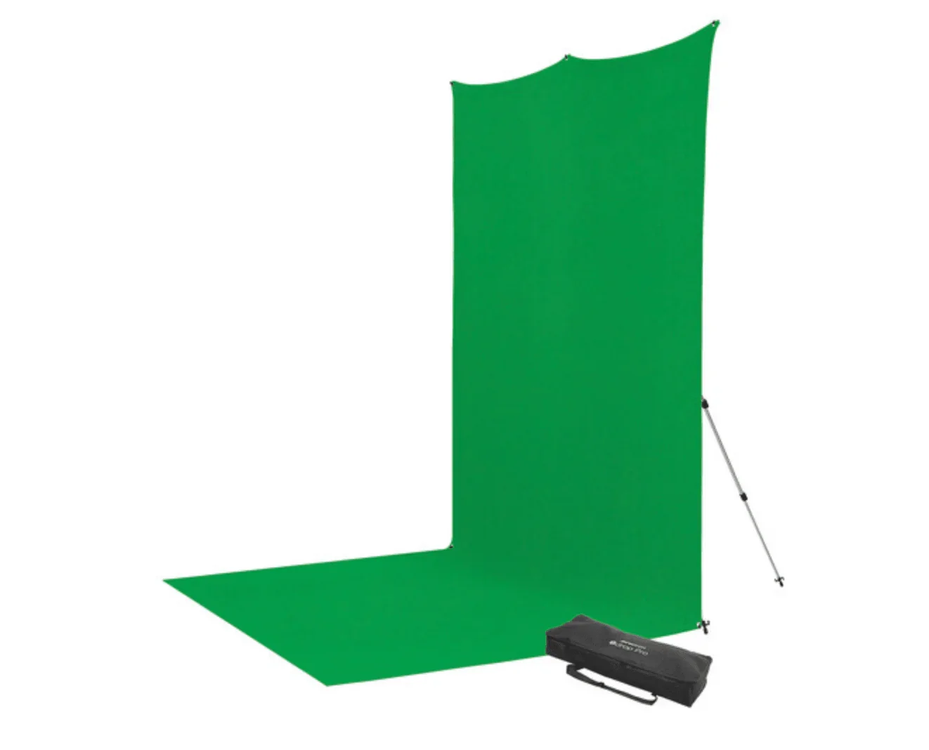 Westcott X-Drop Pro Fabric Backdrop Sweep Kit (Chroma-Key Green Screen, 8 x 13') - Image 2