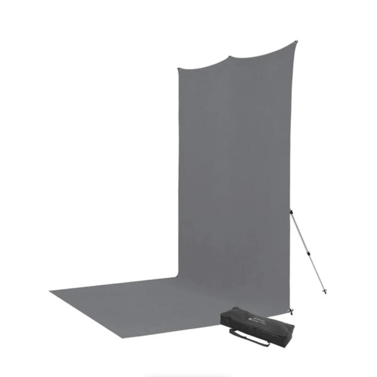 Westcott X-Drop Pro Fabric Backdrop Sweep Kit (Neutral Gray, 8 x 13') - Image 2