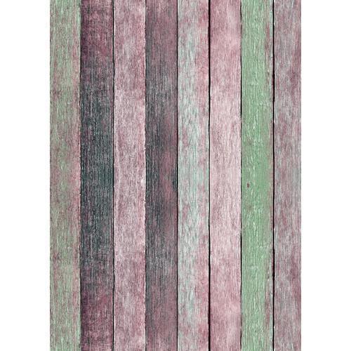 Westcott X-Drop Vinyl Backdrop - Rustic Wood Rose Pastels (5' x 7')