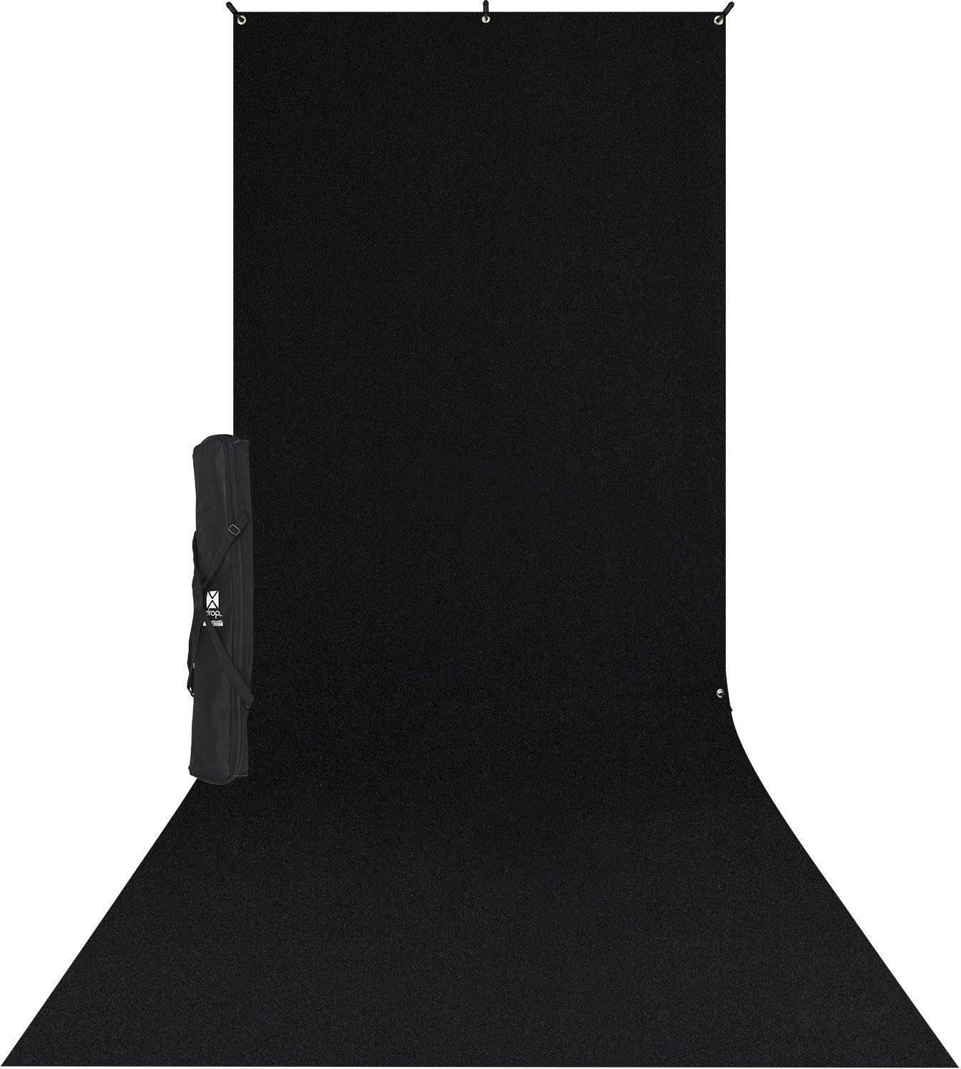 Westcott X-Drop Wrinkle-Resistant Backdrop Kit - Rich Black Sweep (5' x 12')