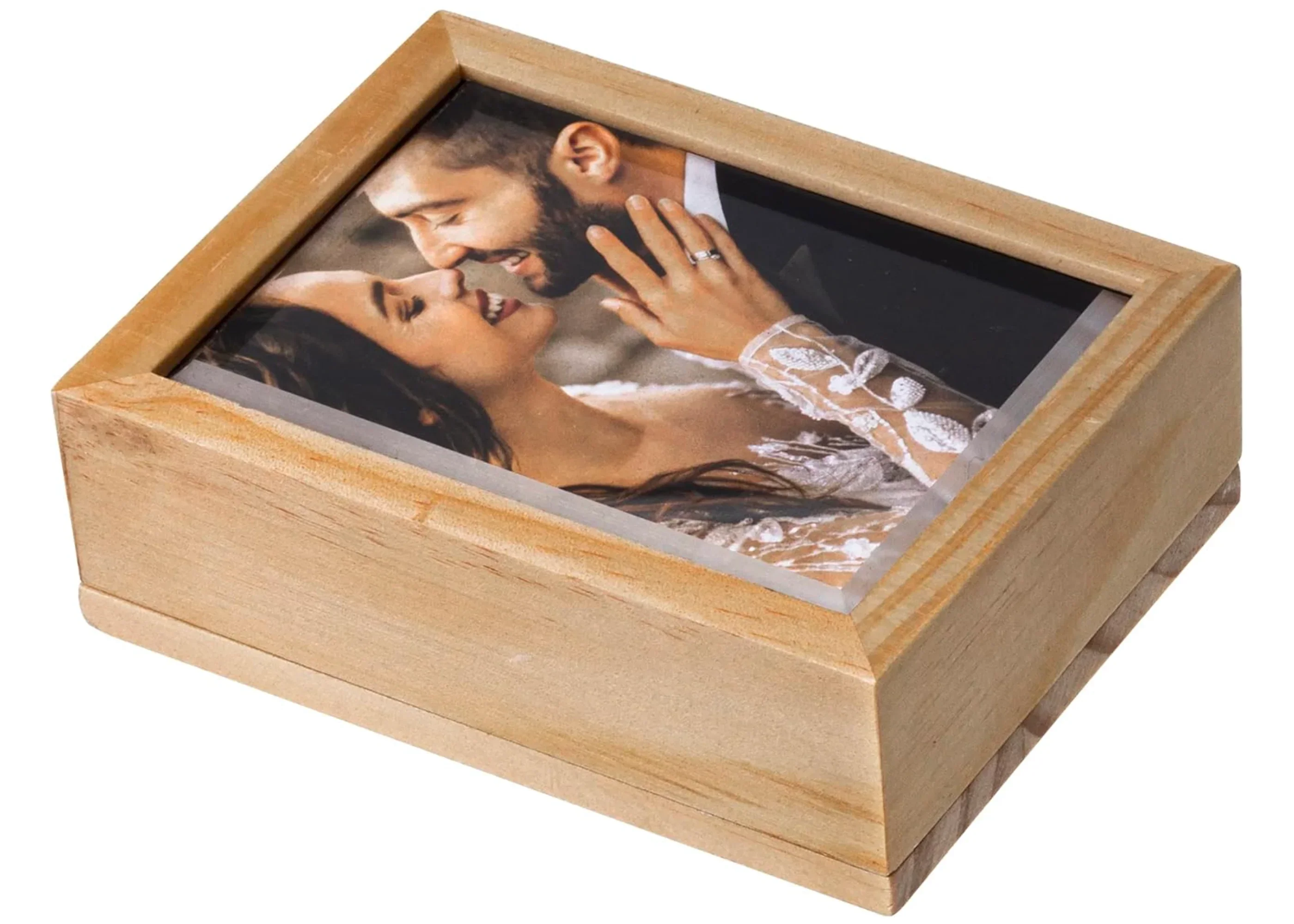 Wood Flash Drive USB Box W/ Acrylic Cover - Image 4