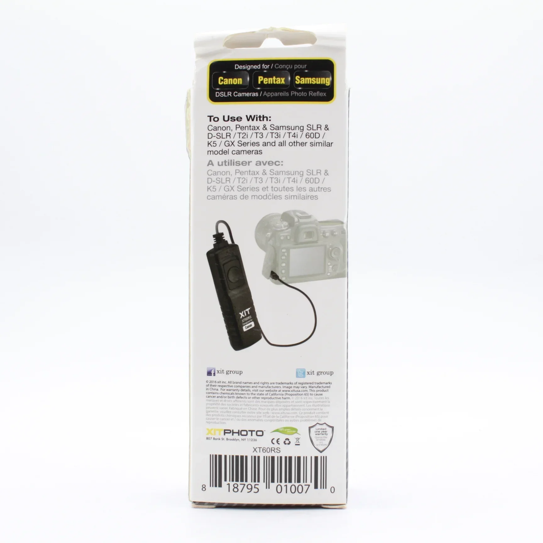 XIT XT60RS Remote Shutter Release for Canon, Pentax, Samsung DSLR Cameras - Image 2